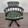 Chesterfield Office Chair Leather Green - Image 2