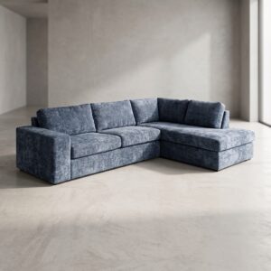 Corner Sofa Blue 2,90 m x 1,90 m Velvet