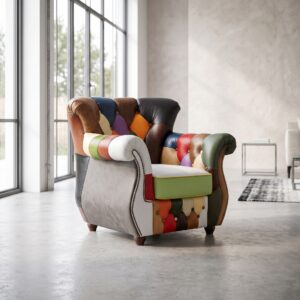 Chesterfield Armchair Leather Model Carnival