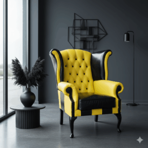 Chesterfield Armchair Leather Model Carnival