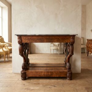 Side Table Biedermeier 1850 Walnut
