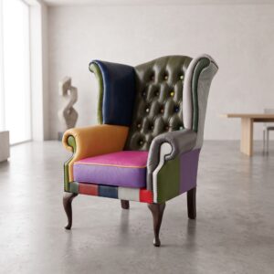 Chesterfield Armchair Leather Model Carnival