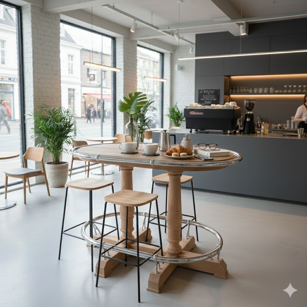 Bar Table Oval Teak 1,70 m x 1,17 m - Image 2