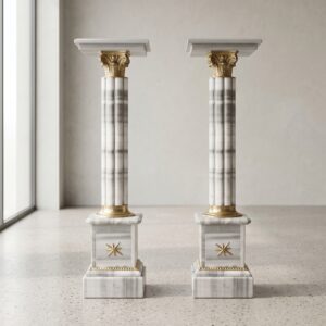 Columns Marble White-Gray 1,05 m