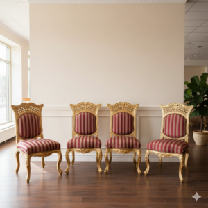 Chairs Baroque Style Gold Set