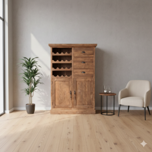 Wine Cabinet Teak 1,40 m