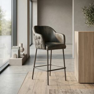 Bar Stool Olive Leather