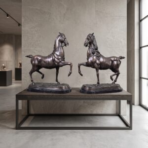 Statue Horses Bronze Set 0,63 m