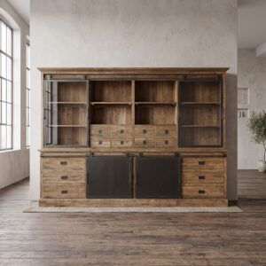 Bookcase Solid Wood 3,14 m