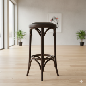 Bar Stool Vintage Walnut Black