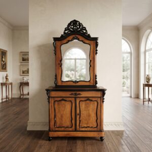 Showcase Bonheur Biedermeier 1850 Mahogany