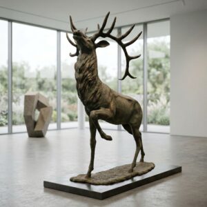 Statue Deer Cast Iron 1,73 m