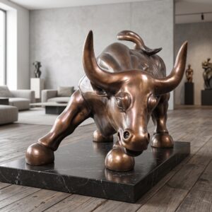 Statue Bull Bronze 0,50 m
