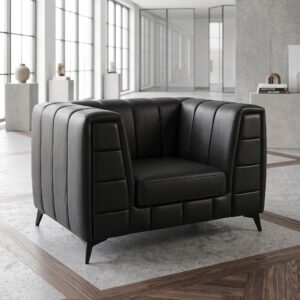 Armchair Leather Black 1,25 m
