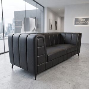 Sofa Leather Black 2,10 m