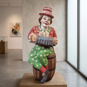 Decoration Clown Oak Antique