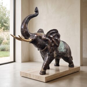 Statue Elephant Bronze 0,70 m