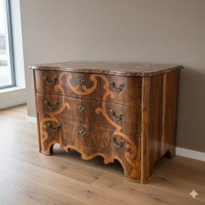 Chest of Drawers Baroque Style Walnut