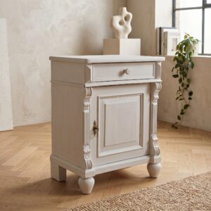 Bedside Table Gründerzeit 1880 Pine