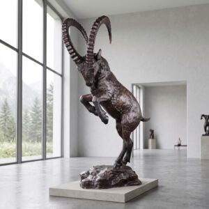 Statue Ibex Bronze 1,70 m