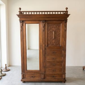 Wardrobe Gründerzeit 1880 Walnut