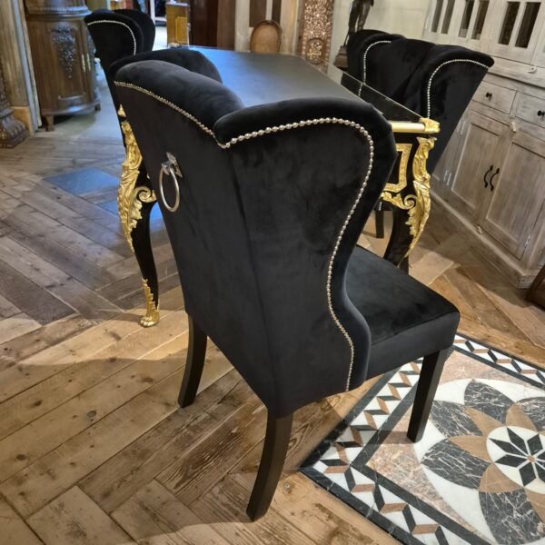 Dining Chair Chesterfield Black - Image 6