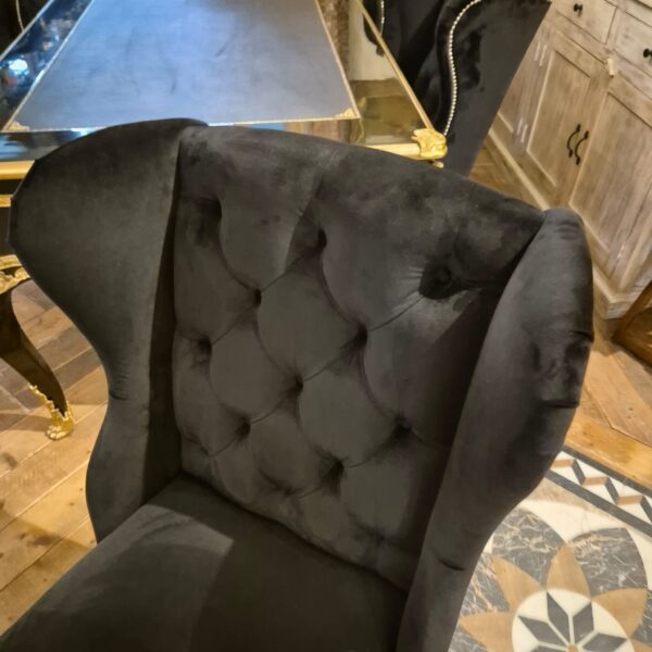 Dining Chair Chesterfield Black - Image 5