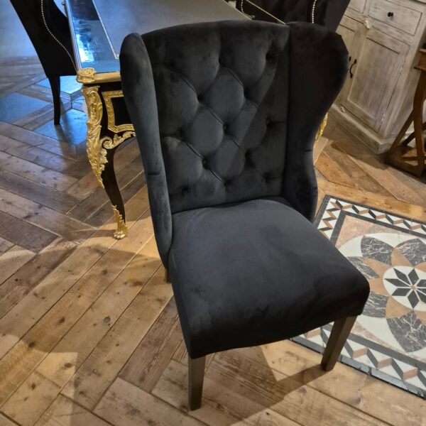 Dining Chair Chesterfield Black - Image 2