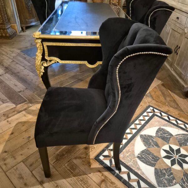 Dining Chair Chesterfield Black - Image 3