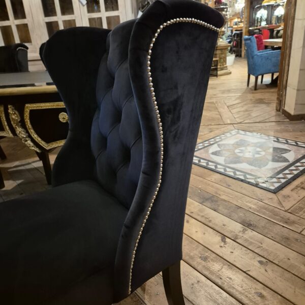 Dining Chair Chesterfield Black - Image 4