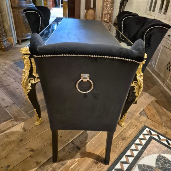 Dining Chair Chesterfield Black - Image 7