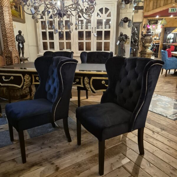 Dining Chair Chesterfield Black - Image 9