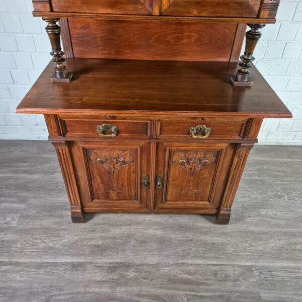 Kitchen Cabinet Jugendstil 1900 Walnut - Image 8