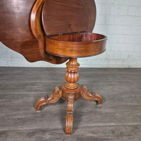 Folding Table Dressing Table Biedermeier 1850 Mahogany - Image 17