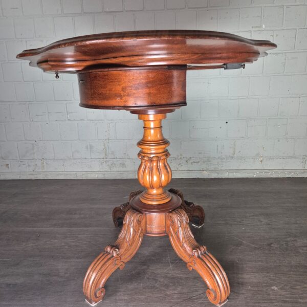 Folding Table Dressing Table Biedermeier 1850 Mahogany - Image 6