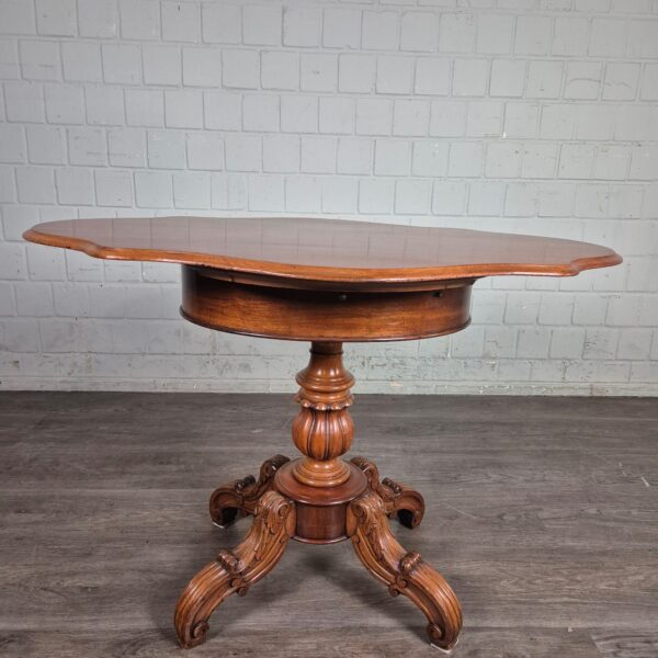 Folding Table Dressing Table Biedermeier 1850 Mahogany - Image 4