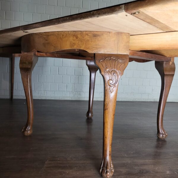 Extendable dining table Biedermeier period 1880 Walnut - Image 21