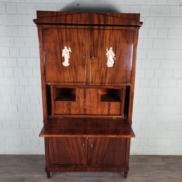 Secretary Biedermeier 1830 Mahogany - Image 11