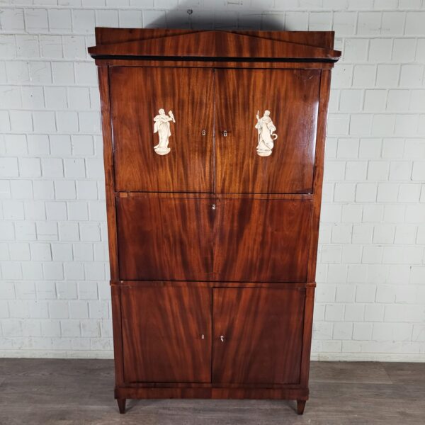 Secretary Biedermeier 1830 Mahogany - Image 2