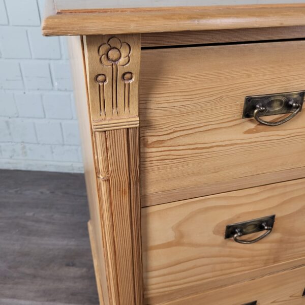 Chest of Drawers Jugendstil 1900 Pine - Image 4