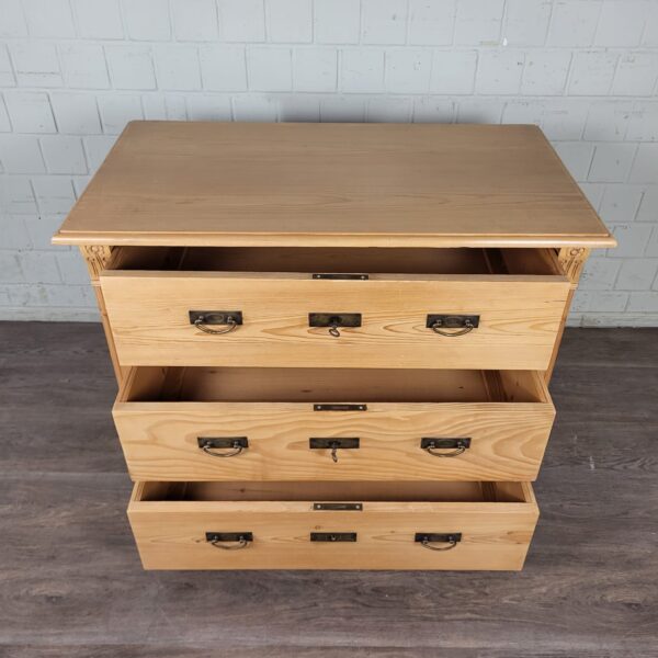 Chest of Drawers Jugendstil 1900 Pine - Image 6