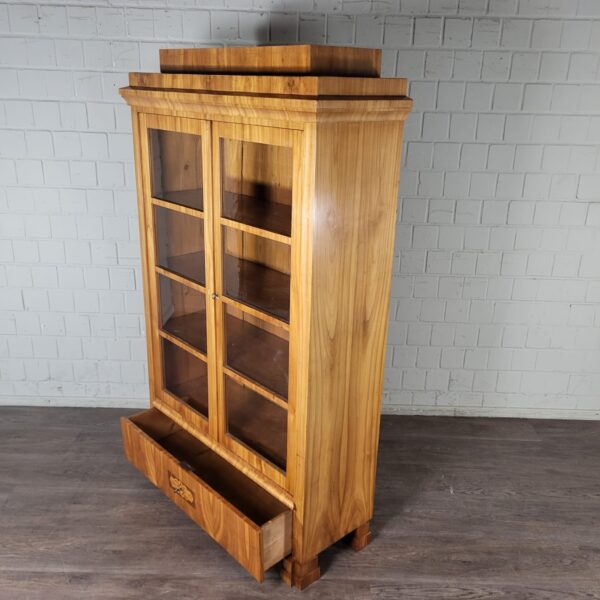 Bookcase Biedermeier 1840 Cherry Wood - Image 11