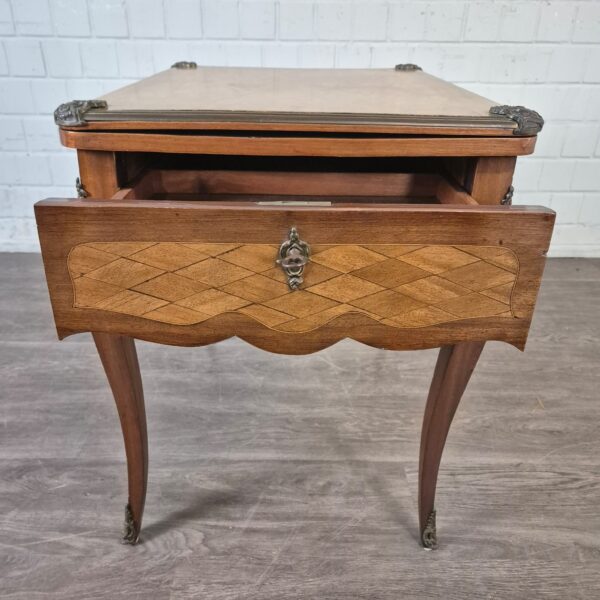 Folding Table Biedermeier 1850 Walnut - Image 13