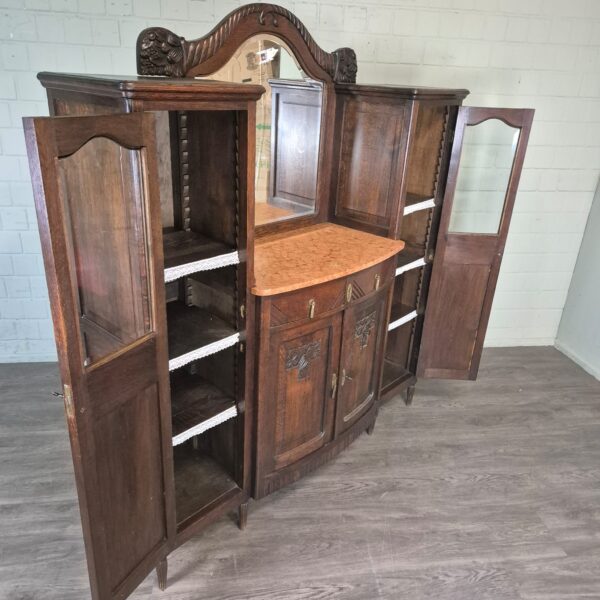 Dressing Table Jugendstil 1910 Oak - Image 17