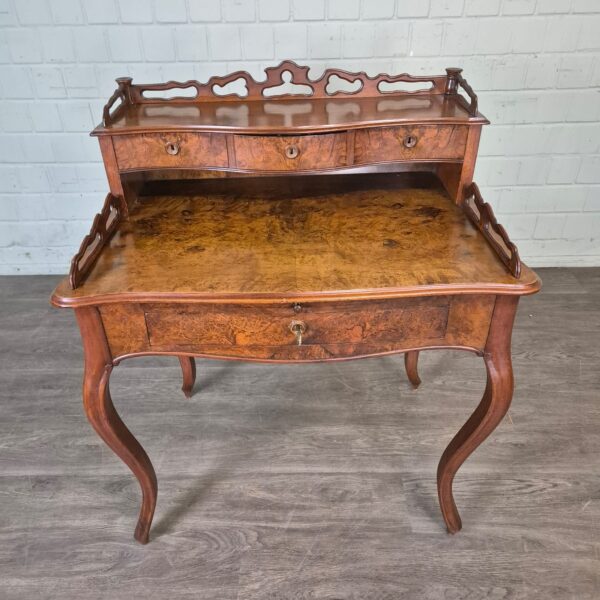 Ladies Desk Louis Philippe 1860 Walnut - Image 2