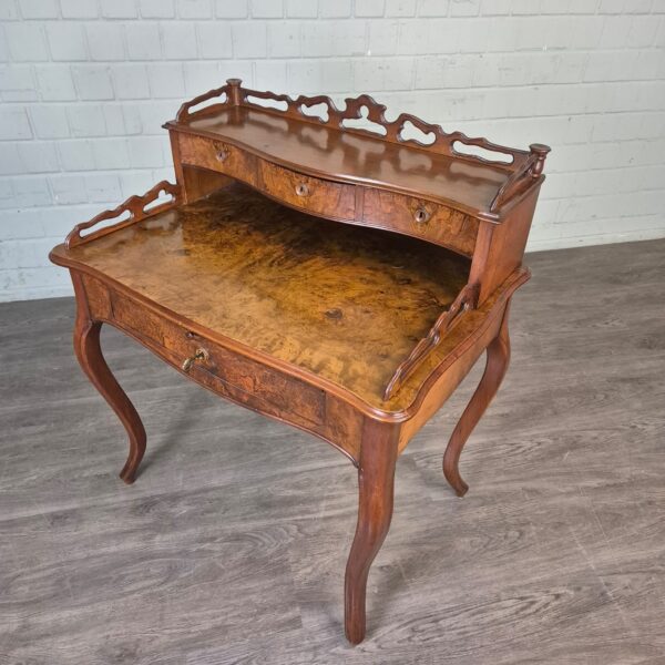 Ladies Desk Louis Philippe 1860 Walnut - Image 4