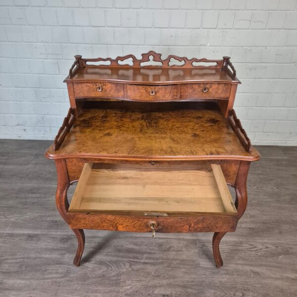 Ladies Desk Louis Philippe 1860 Walnut - Image 11