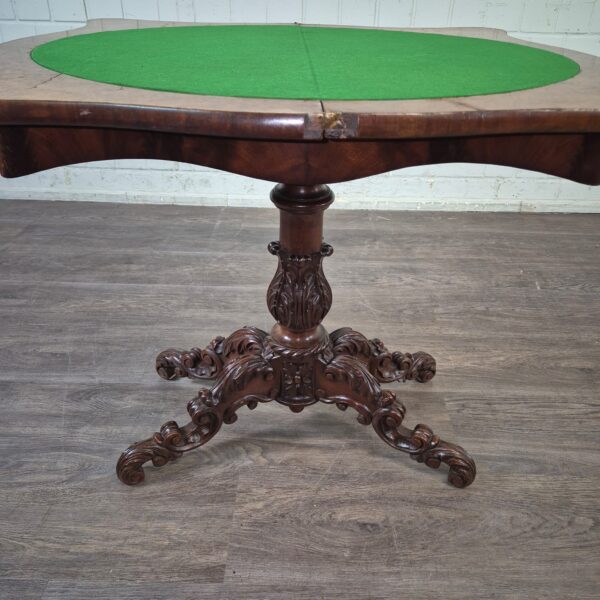 Folding Table Biedermeier 1860 Walnut - Image 14