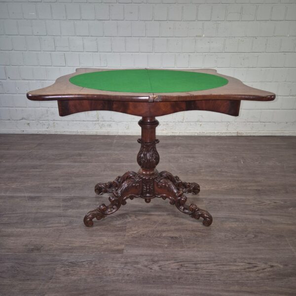 Folding Table Biedermeier 1860 Walnut - Image 13