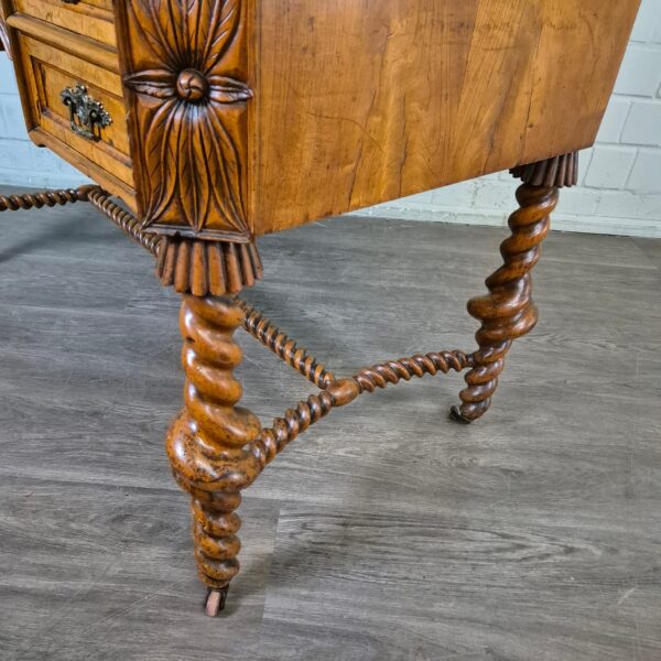 Desk Biedermeier 1850 Walnut - Image 9